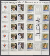 Falkland Islands Dependencies 1982 Princess Diana 4v Strip 5x Gutter ** Mnh (F5188) - Georgia Del Sud