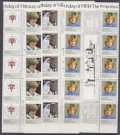 Falkland Islands Dependencies 1982 Princess Diana 4v Strip 5x Gutter ** Mnh (F5188) - South Georgia