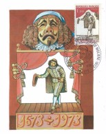 FRANCE Carte Maximum Yvert N° 1771 Tricentenaire De La Mort De MOLIERE Obl 1er J PARIS - Other & Unclassified
