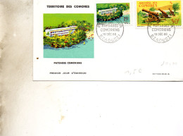 FDC  COMORES  TOUTISME GIRAFFES     N° YVERT  3PA 18 SUPRBE 166 - Covers & Documents