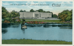 US CLEVELAND / Lake In Wade Park With Art Museum In Background / CARTE COULEUR - Cleveland