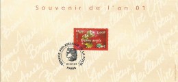 Souvenir De L'an 01 - Carte Offerte Par La Poste - Documenten Van De Post