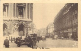 PARIS - La Rue Halévy, Dos Carte Publicitaire Grand Magasins Aux Galeries Lafayette. - District 09