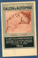 France / Autriche, Carte Et Cachet Du 1er Salon Artistes D'Automne De Vienne En 1946 Réf. 785 - Gedenkstempel