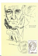 FRANCE Carte Maximum Yvert N° 1881 Max JACOB Autoportrait Obl 1er J - Other & Unclassified