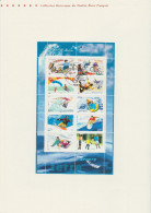 France 2004 Y&T BF 76 (3691 à 3700). Document Officiel. Sports De Glisse. Parachutisme, Surf, Bicross Ski Luge Parapente - Parachutespringen