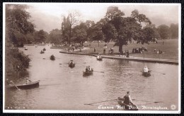 OLD PHOTO CARD " Birmingham - Canon Hill Park " Nice Animation - Canoe - Birmingham