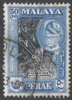 Perak (Malaysia). 1957-61 Sultan Yussuf ´Izzuddin Shah. 50c Used. P12½X13 SG 158a - Perak