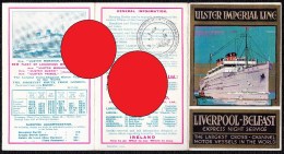 RARE TRAVEL BROCHURE " ULSTER IMPERIAL LINE - LIVERPOOL BELFAST 1926 " 2 SCANS - Toeristische Brochures