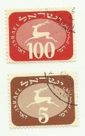 1952 - Israele S 12 + S 19 Segnatasse C4241, - Portomarken