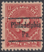 !a! USA Sc# J62 Precancelled SINGLE (a01) - Postage Due Stamp - Préoblitérés