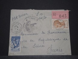 DAHOMEY - Env Recommandée De Justice De Cotonou Pour Paris - Janv 1954 - A Voir - P17813 - Cartas & Documentos