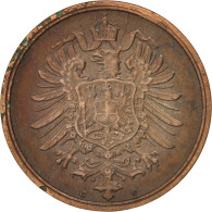 Monnaie, GERMANY - EMPIRE, Wilhelm I, 2 Pfennig, 1874, Frankfurt, TTB+, Cuivre - 2 Pfennig