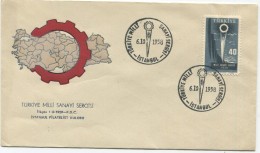 TURKEY,TURQUIE,TURKEI, TURKISH NATIONAL EXHIBITION INDUSTRY 1958 FIRST DAY COVER - Covers & Documents