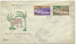 TURKEY,TURQUIE,TURKEI, ASPENDOS BELKIS FESTIVAL 1959 FIRST DAY COVER - Lettres & Documents