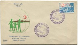 TURKEY,TURQUIE,TURKEI, MEMORIES OF TUBERCULOSIS 1959 FIRST DAY COVER - Cartas & Documentos