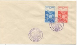 TURKEY,TURQUIE,TURKEI, SARIYER DAM 1956 FIRST DAY COVER - Cartas & Documentos