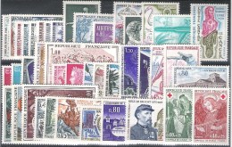 FRANCE : 1970** Année Complete  42 Valeurs ** Y&T = 29,00 Euro - 1970-1979