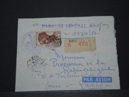 COTE D´IVOIRE AOF - Env Reco D'Abidjan Pour Paris - Mars 1954 - P17837 - Cartas & Documentos