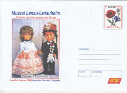 42116- LENAU-LENAUHEIM MUSEUM, FOLKLORE COSTUMES, DOLLS, COVER STATIONERY, 2005, ROMANIA - Poupées