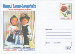 42117- LENAU-LENAUHEIM MUSEUM, FOLKLORE COSTUMES, DOLLS, COVER STATIONERY, 2005, ROMANIA - Dolls