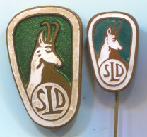 ARCHERY / SHOOTING, Hunter Jager Caccia - Hunting Federation Of Slovenia, Enamel, Vintage Pin, Badge, 2 Pieces - Tir à L'Arc