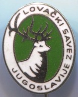 ARCHERY / SHOOTING, Hunter Jager Caccia - Hunting Federation Of Yugoslavia, Enamel, Vintage Pin, Badge - Bogenschiessen