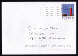 Netherlands: Cover, 2014, 1 Stamp, Lighthouse On Texel Island, Navigation, Sea (traces Of Use) - Cartas