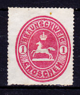 Braunschweig 1865 Mi. 18    1 Gr Wappen Im Senkrechten Oval MNG - Brunswick