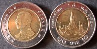 THAILANDE   10  BATH  2007 / 2550 Année Thaïlandaise  UNC / BU  THAILAND  PORT OFFERT - Tailandia