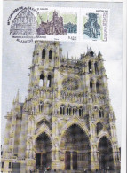 Carte Maximum FRANCE N°Yvert 4748 (CATHEDRALE D'AMIENS) Obl Sp Ill 1er Jour - 2010-2019