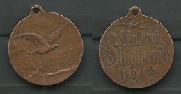 Orden Medaille National-Flugspende 1912 Bronze Luftfahrt - Militaria 1.WK - Elongated Coins