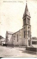 N°49370 -cpa Bray Et Lu -l'église- - Bray-et-Lû