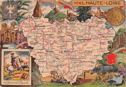 Haute-Loire    42      Carte Géographique..  Lafayette - Otros & Sin Clasificación