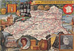 Pyrénées  Orientales     66     Carte Géographique..   Joffre - Autres & Non Classés