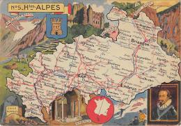 Hautes Alpes    05      Carte Géographique..   Les Diguières - Autres & Non Classés