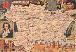 Aude    11    Carte Géographique.   Fabre D'Eglantine - Autres & Non Classés