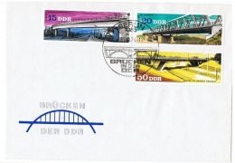 PON-L64 - ALLEMAGNE ORIENTALE N° 1840-41-44 Sur FDC Ponts De La DDR - 1971-1980