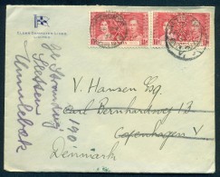 Gambia. Letter Send To Denmark 1937 - Gambia (...-1964)