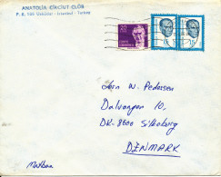 Turkey Cover Sent To Denmark 15-8-1986 - Cartas & Documentos