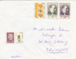 Turkey Cover Sent To Denmark 1990 ?? - Cartas & Documentos