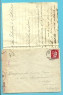 Brief (met Inhoud)  Met Stempel ESSLINGEN  Op 6/7/1943 Naar Waterloo , Met Censuur Gepruft - Guerre 40-45 (Lettres & Documents)