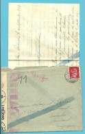 Brief (met Inhoud)  Met Stempel ESSLINGEN  Op 5/9/1943 Naar Waterloo , Met Censuur Gepruft - Guerre 40-45 (Lettres & Documents)