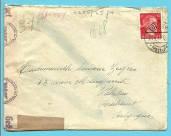 Brief  Met Stempel ESSLINGEN  Op 21/6/1943 Naar Waterloo , Met Censuur Gepruft - Guerre 40-45 (Lettres & Documents)