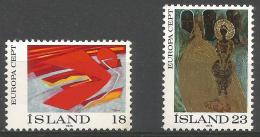 Iceland - 1975 Europa Paintings Set Of 2 MNH **   Sc 478-9 - Unused Stamps