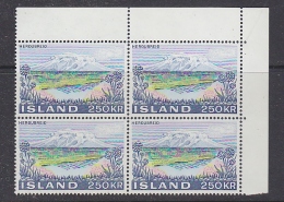 Iceland 1972 Herdubreid 1v Bl Of 4 (corner)  ** Mnh (29672A) - Unused Stamps