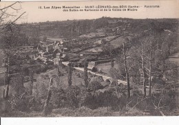 Cp , 72 , SAINT-LÉONARD-des-BOIS , Panorama Des Buttes De Narbonne Et De La Vallée De Misère - Saint Leonard Des Bois