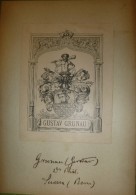 Ex-libris Héraldique Début XXème  - Suisse - Gustav GRUNAU (Berne) - Bookplates