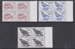 Iceland 1981 Fauna 3v Bl Of 4  ** Mnh (29675A) - Unused Stamps