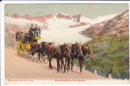 CPA SCHWEIZERISCHE GEBIRGSPOST ATTELAGE CHEVAUX DILIGENCE POSTE ? SUISSE ? - Risch-Rotkreuz